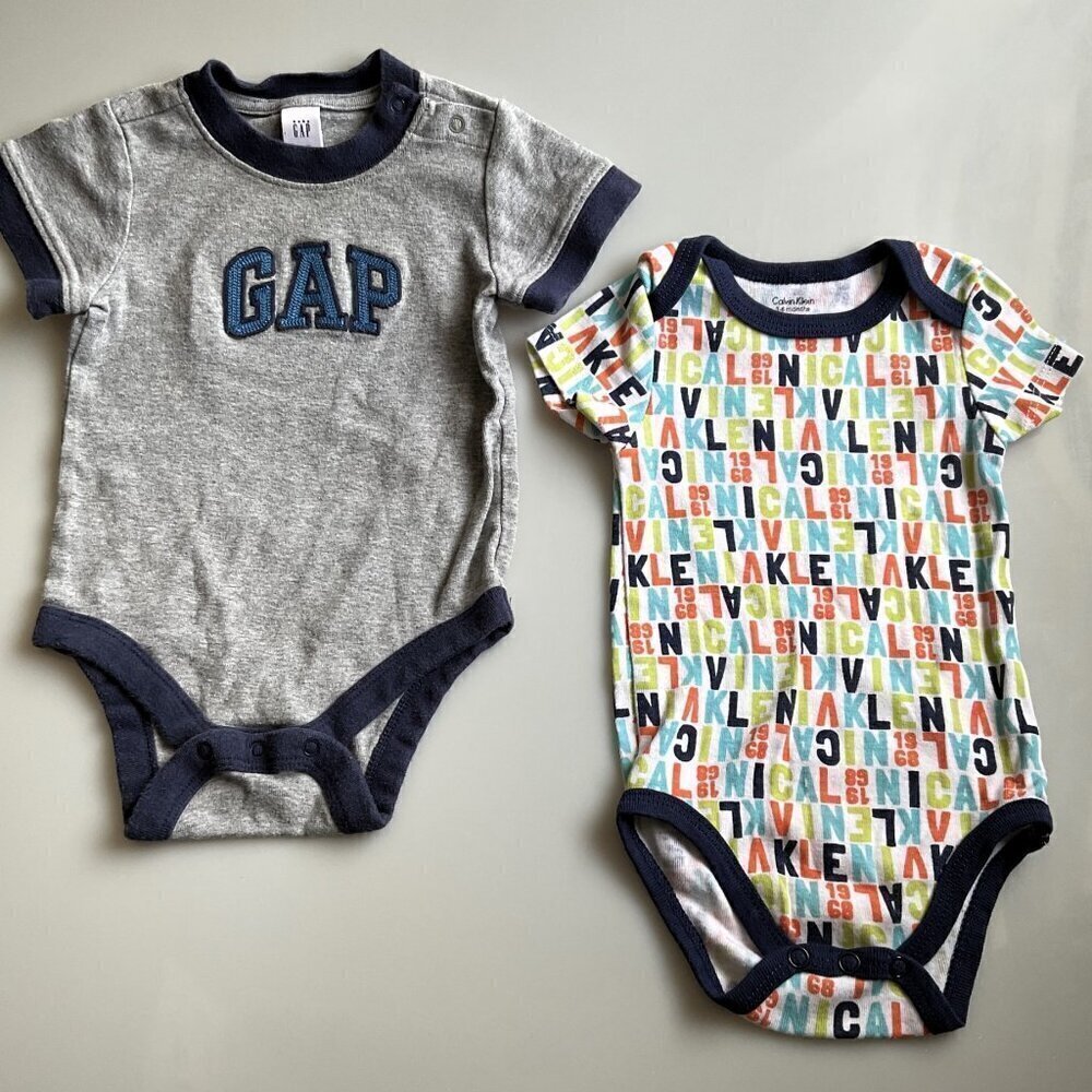 CALVIN KLEIN & GAP ONESIES BODYSUITS 3-6M BUNDLE